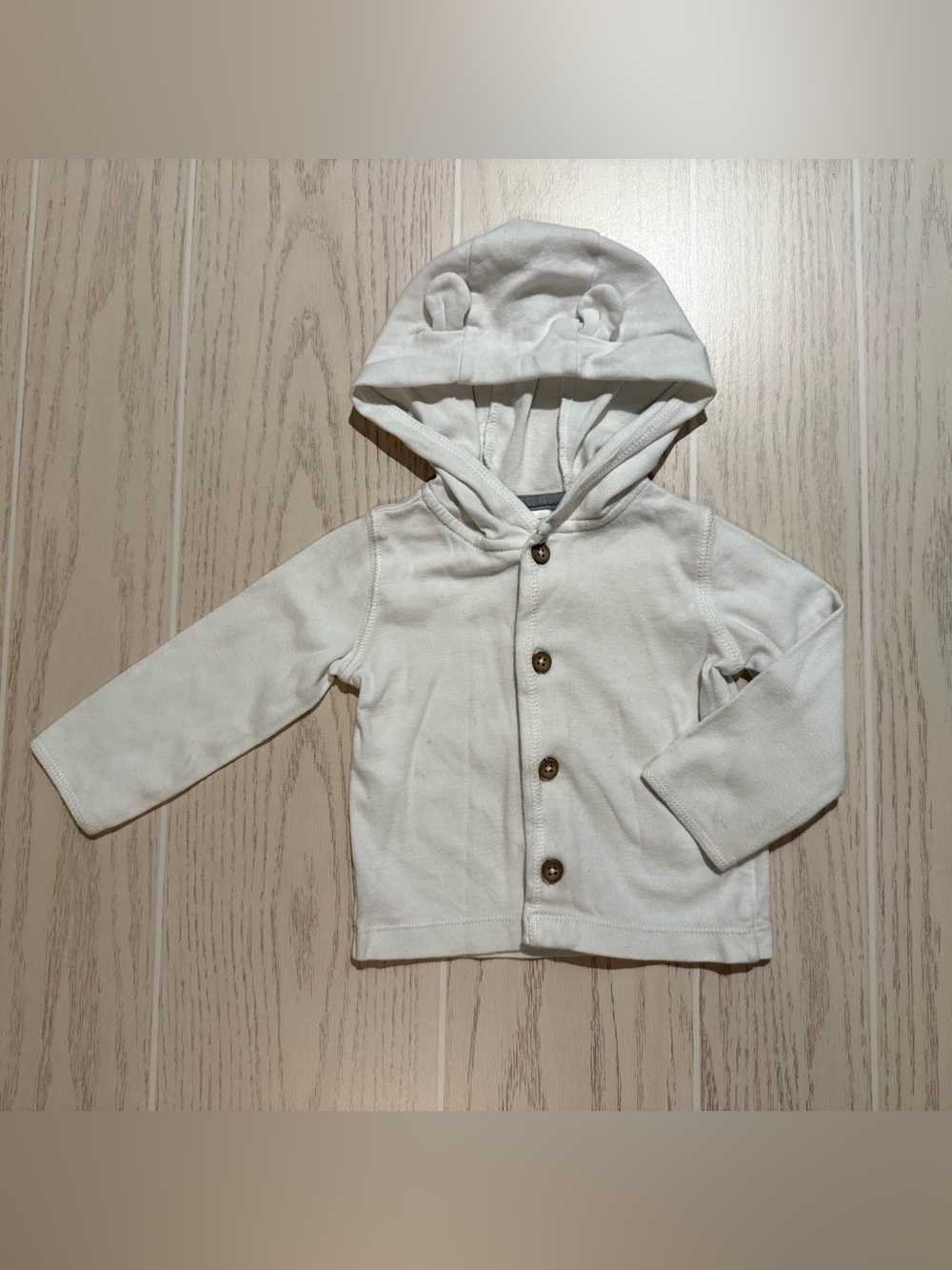 Carter’s Baby Girl 9M White‎ Bear Ear Hooded Cardigan Sweater